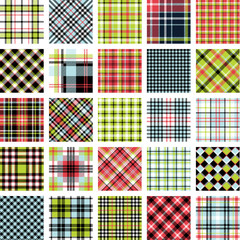 Big plaid pattern set