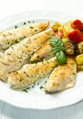 fish fillet with vegetables