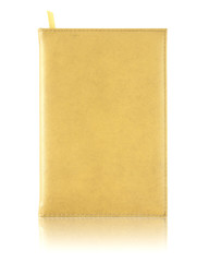 Fototapeta premium yellow leather notebook cover