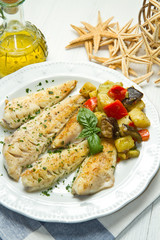 fish fillet with vegetables