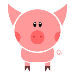 Cute little pig illustration