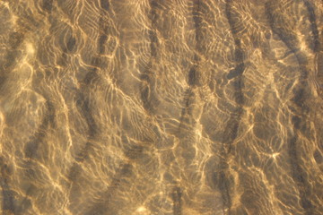 Fototapeta na wymiar Water of the river with sand