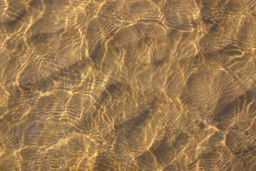 Fototapeta na wymiar Water of the river with sand