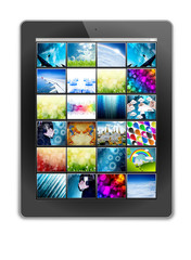 tablet pc, isolated on background white