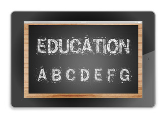 tablet pc, isolated on background white