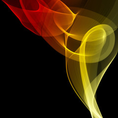 Abstract fire colored vector smoke