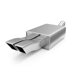 Car Exhaust Pipe isolated on white background