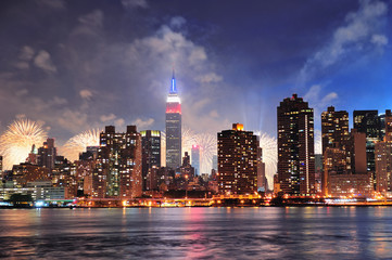 Fototapeta na wymiar New York City Manhattanu o zmierzchu