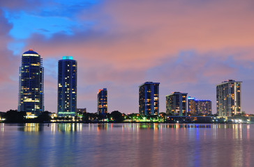 Fototapeta premium Miami night scene