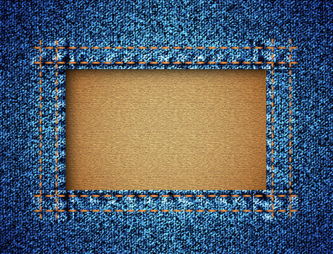Jeans texture with frame