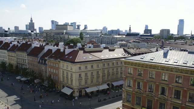 Panoramic view of Old Townin Warsaw, Poland