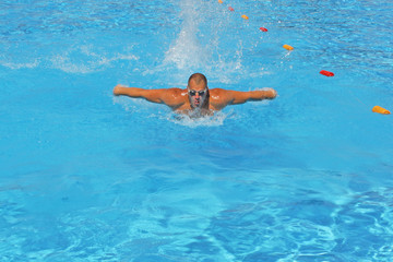 Hard swimming training