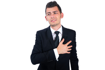 Isolated business man