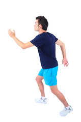 Isolated man in sport wear