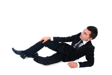 Isolated business man