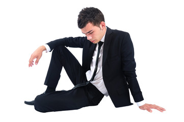 Isolated business man