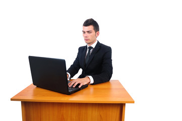 Isolated business man