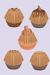 chocolate cupcakes with cream