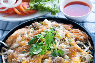 fried oyster with chilli sauce (chinese style)