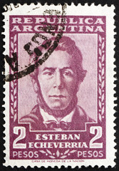 Postage stamp Argentina 1957 Esteban Echeverria, Poet