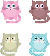 Papier Peint photo autocollant Chats chats de dessin animé