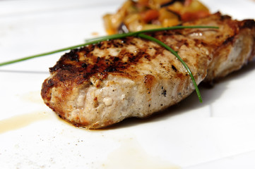 Steak with vegetable