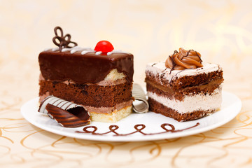 Cakes on plate