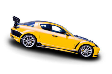 Yellow sports car
