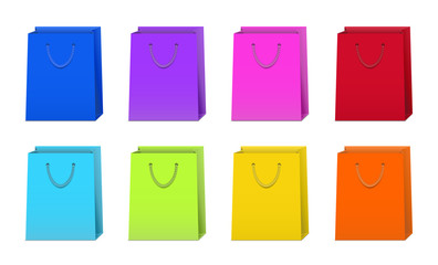 Set of Colorful Shopping Bags