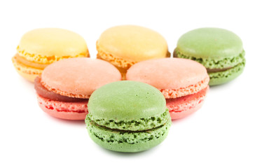 Colorful french macaroons