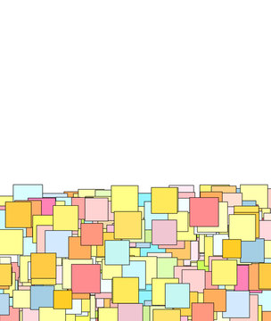 abstract composition with candy color square plane