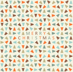 Stylish christmas tree pattern. Vector illustration