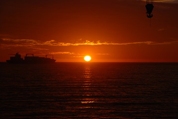 Sunset at Viña del Mar Beach