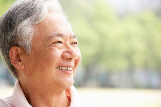 Head And Shoulders Portrait Of Senior Chinese Man