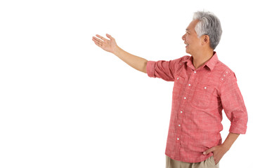 Studio Shot Of Chinese Senior Man