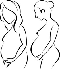 Pregnant woman symbol