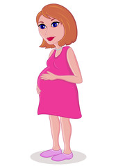 Pregnant woman cartoon