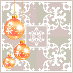 Christmas decorations on a gray background