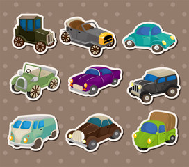retro car stickers