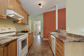 Kitchen with granite counters