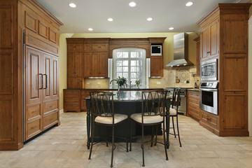 Kitchen with center island