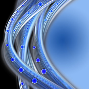 abstract elegant wave design with bubbles
