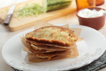 Zucchini pancakes