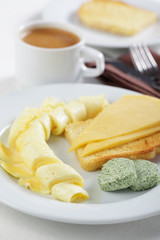 Breakfast with omelet