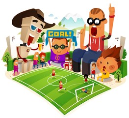 Cheerful Soccer Supporter