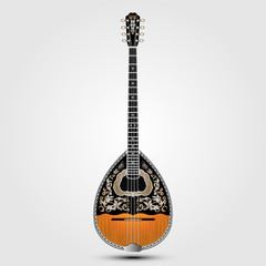 realistic greek folk musical instrument on clean background - 43939307