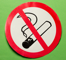 No smoking sign on background