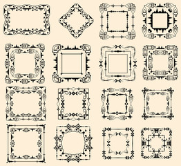 Vector set. Frame. Vintage