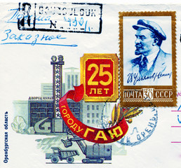 SOVIET UNION - CIRCA 1970: Lenin on Russian vintage stamp, circa