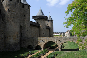 Fototapeta na wymiar Castello Comtal di Carcassonne patrimonio mondiale dell'UNESCO